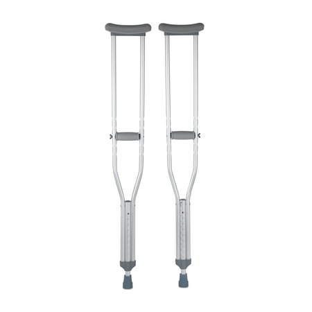 Mckesson Aluminum Adult Underarm Crutches 5' 2" to 5' 10" User Ht. Cypress Medical Products
